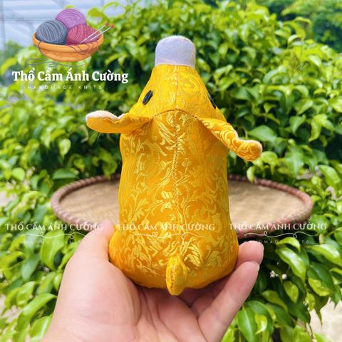 Thú Nhồi Bông Heo Vàng Thần Tài Handmade Cao Cấp - Đồ Chơi Trẻ Em Vải Thổ Cẩm Mềm Mại, Quà Tặng Ý Nghĩa