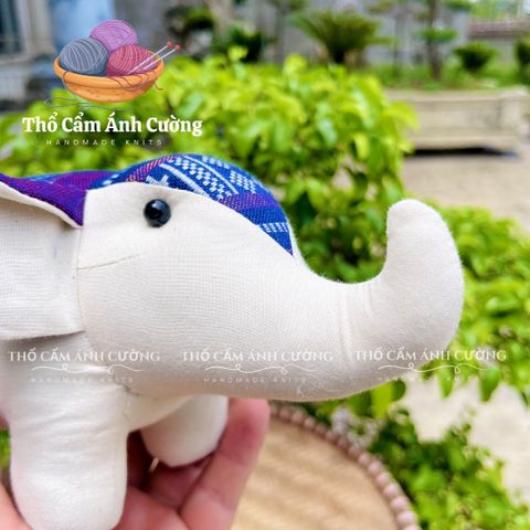 Thú Nhồi Bông Chú Voi Con Thổ Cẩm Dân Tộc Thái - Mềm Mại và An Toàn Cho Bé Yêu, Quà Tặng Ý Nghĩa