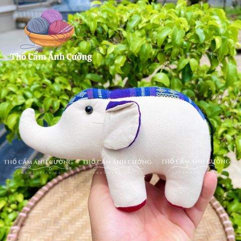 Thú Nhồi Bông Chú Voi Con Thổ Cẩm Dân Tộc Thái - Mềm Mại và An Toàn Cho Bé Yêu, Quà Tặng Ý Nghĩa