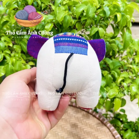 Thú Nhồi Bông Chú Voi Con Thổ Cẩm Dân Tộc Thái - Mềm Mại và An Toàn Cho Bé Yêu, Quà Tặng Ý Nghĩa