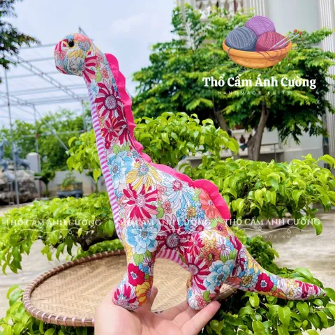 Thú Nhồi Bông Khủng Long Hoa Dễ Thương - Quà Tặng Trẻ Em Chất Liệu Vải Bông Mềm Mại, Bảo Hành 1 Đổi 1