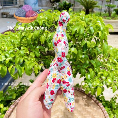 Thú Nhồi Bông Mèo Mướp Hoa Dễ Thương - Đồ Chơi Trẻ Em Thổ Cẩm Ánh Cường Chất Liệu Vải Hoa Mềm Mại, Quà Tặng Ý Nghĩa