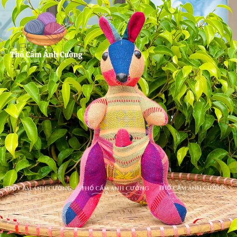 Thú Nhồi Bông Kangaroo Thổ Cẩm Dân Tộc Thái - Gấu Bông Mềm Mại Đáng Yêu Cho Trẻ Em - Quà Tặng Ý Nghĩa