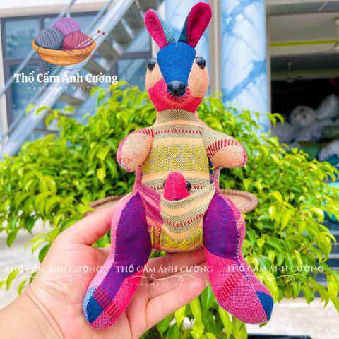 Thú Nhồi Bông Kangaroo Thổ Cẩm Dân Tộc Thái - Gấu Bông Mềm Mại Đáng Yêu Cho Trẻ Em - Quà Tặng Ý Nghĩa