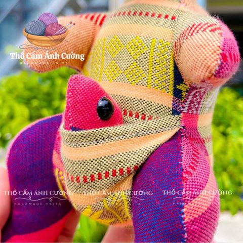 Thú Nhồi Bông Kangaroo Thổ Cẩm Dân Tộc Thái - Gấu Bông Mềm Mại Đáng Yêu Cho Trẻ Em - Quà Tặng Ý Nghĩa