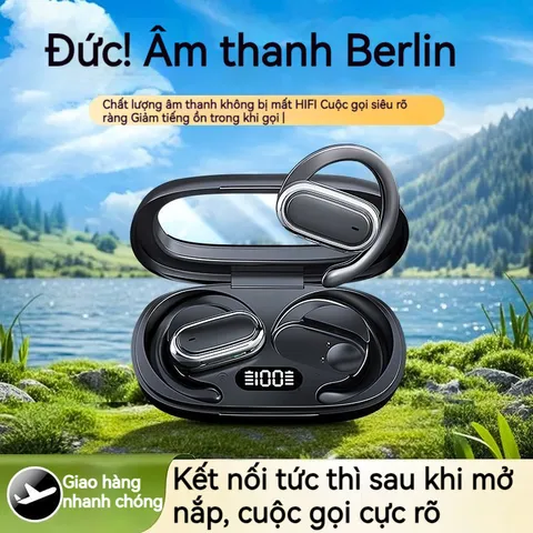 Tai nghe Bluetooth V5.3 không dây X98 - Tai nghe thể thao chống ồn, màn hình LED, nhẹ 8g, âm thanh trong trẻo, thoải mái sử dụng lâu dài