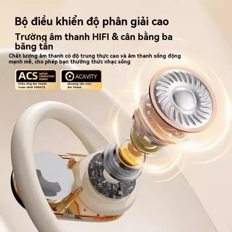 Tai nghe Bluetooth V5.3 không dây X98 - Tai nghe thể thao chống ồn, màn hình LED, nhẹ 8g, âm thanh trong trẻo, thoải mái sử dụng lâu dài