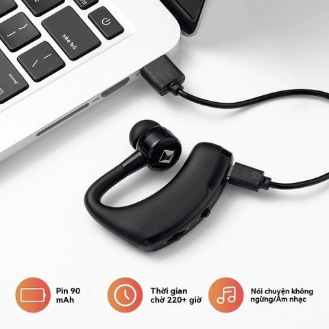 Tai Nghe Bluetooth Không Dây V9 - Mic Khử Tiếng Ồn, Pin Trâu, Âm Thanh Stereo, Thiết Kế Thể Thao Dành Cho Lái Xe Và Kinh Doanh