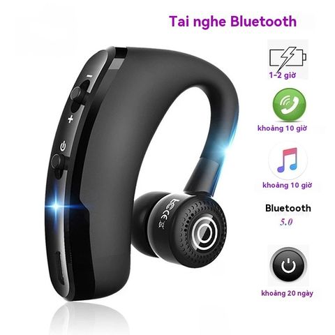 Tai Nghe Bluetooth Không Dây V9 - Mic Khử Tiếng Ồn, Pin Trâu, Âm Thanh Stereo, Thiết Kế Thể Thao Dành Cho Lái Xe Và Kinh Doanh