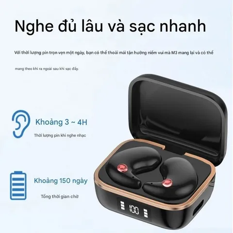 Tai Nghe Bluetooth J-11 V5.4 - Âm Thanh HiFi Chất Lượng Cao, Tương Thích Giảm Ồn, Dùng Được 6 Giờ, Có Micro Đàm Thoại, Thiết Kế Nhỏ Gọn