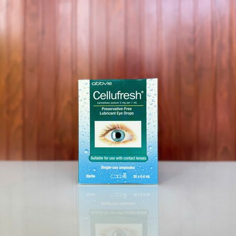 Nhỏ mắt, nước mắt nhân tạo Cellufresh hộp 30 ống hàng Úc