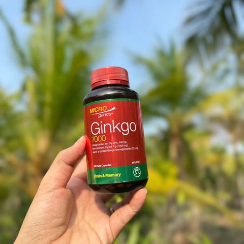 Viên Uống Bổ Não Microgenics Ginkgo 7000 - Tăng Cường Trí Nhớ, Cải Thiện Tuần Hoàn Máu Não, 100 Viên, Xuất Xứ Úc