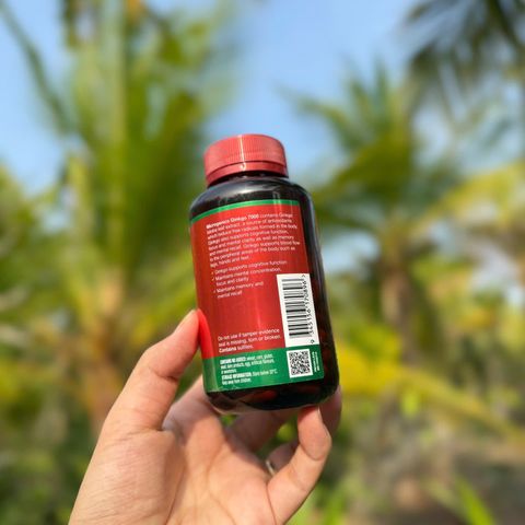 Viên Uống Bổ Não Microgenics Ginkgo 7000 - Tăng Cường Trí Nhớ, Cải Thiện Tuần Hoàn Máu Não, 100 Viên, Xuất Xứ Úc