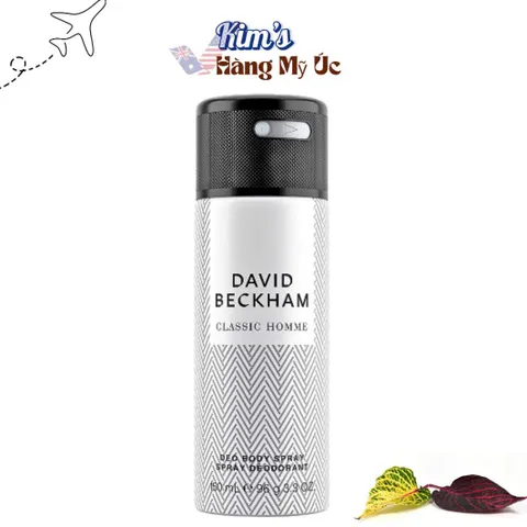 Xịt Khử Mùi David Beckham Classic Homme 150ml - Hương Thơm Nam Tính, Phong Cách Hiện Đại, Gỗ-Cay Dịu Mát