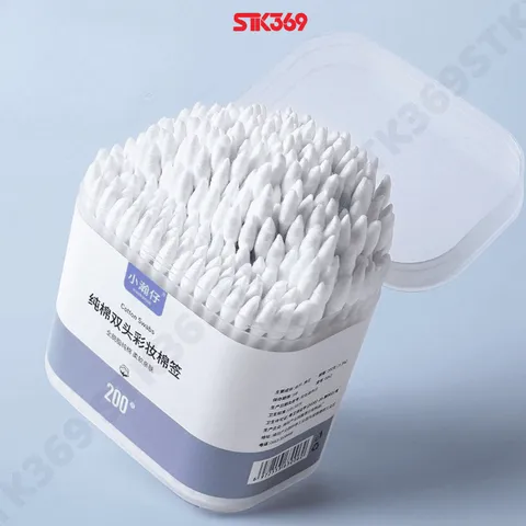 Combo 2 Hộp 200 Tăm Bông 2 Đầu Tiện Dụng - Chăm Sóc Cá Nhân Đa Năng, Vệ Sinh Tỉ Mỉ Mọi Chi Tiết