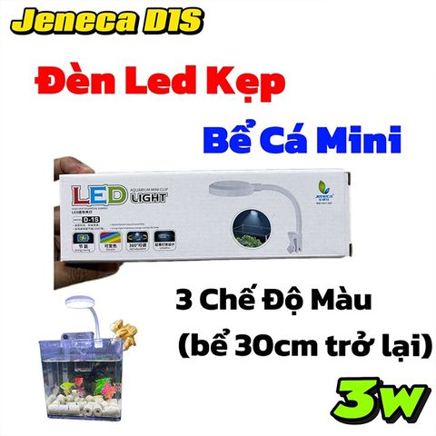 Đèn LED Kẹp Mini Jeneca D1S - Đèn Kẹp 3 Màu 360 Độ Cho Bể Cá Cảnh, Thủy Sinh - Tiết Kiệm Điện, Hiệu Suất Cao
