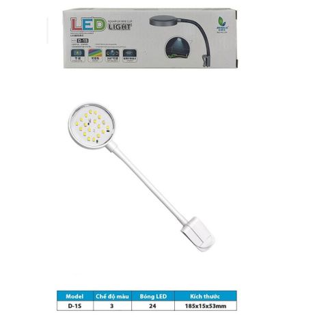 Đèn LED Kẹp Mini Jeneca D1S - Đèn Kẹp 3 Màu 360 Độ Cho Bể Cá Cảnh, Thủy Sinh - Tiết Kiệm Điện, Hiệu Suất Cao