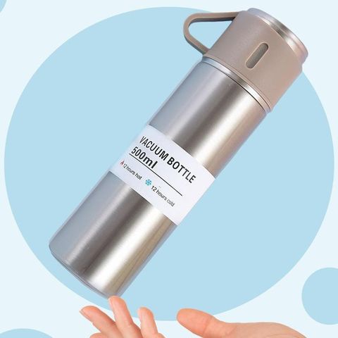 Bình Giữ Nhiệt Inox 304 Kèm 2 Ly Cao Cấp - Dung Tích 500ml, Giữ Nhiệt Lên Đến 8 Giờ, Lý Tưởng Cho Du Lịch và Picnic