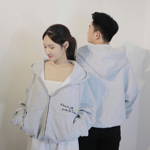 Áo Khoác Boxy Hoodie Zip Nỉ 2 Da Cotton PRIDE Unisex - Form Rộng, Túi Nón, Chống Nắng Tốt, Thời Trang Dạo Phố, Phong Cách Hiện Đại