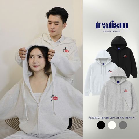 Áo Khoác Hoodie Zip Unisex Boxy Nỉ Cotton 2 Da STAR - Chống Nắng, Form Rộng, Túi Nón, Dành Cho Nam Nữ Thời Trang 2023