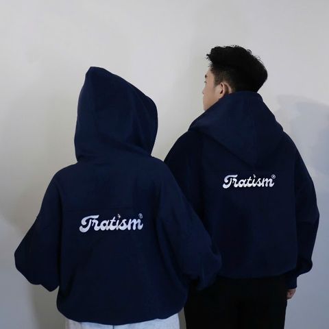 Áo Khoác Hoodie Zip Boxy Nỉ Cotton Unisex - Chống Nắng Tốt, Form Rộng, Hai Màu Xanh Navi và Nâu Mocha, Dễ Phối Đồ, Thời Trang Dạo Phố