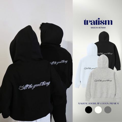 Áo Khoác Hoodie Zip Cotton Nỉ 2 Da Unisex Boxy - Chống Nắng Tốt, Form Rộng Thoải Mái, Nhiều Màu Sắc, Dành Cho Nam Nữ