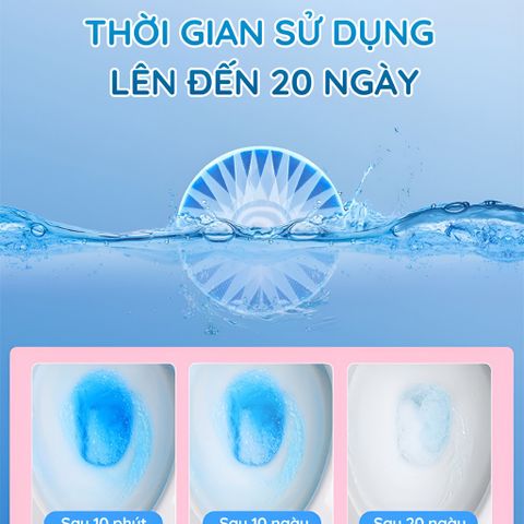 Combo 10 Viên Thả Bồn Cầu Khử Mùi Hàn Quốc - Tẩy Sạch Mảng Bám, Giúp Bồn Cầu Luôn Sạch Tươi Mát, Tiết Kiệm Thời Gian Dọn Dẹp