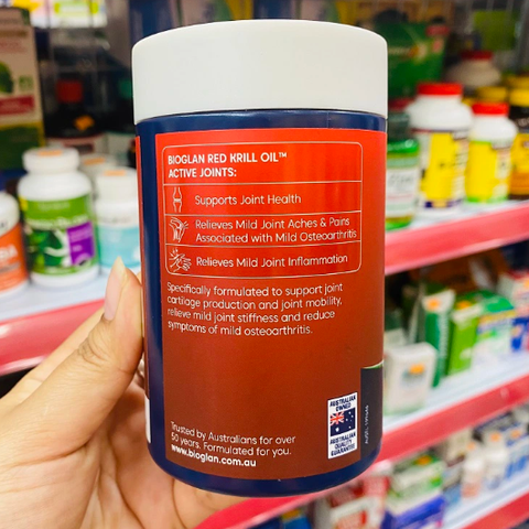 Dầu Nhuyễn thể Omega 3 Bioglan Red Krill Oil 60 viên - Hỗ trợ sức khỏe tim mạch và tăng cường sức đề kháng tự nhiên