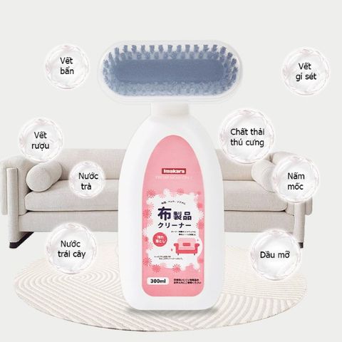 Chai Giặt Khô Sofa 300ml Kèm Bàn Chải - Dụng Cụ Vệ Sinh Ghế Da, Ghế Nỉ, Nội Thất Ô Tô Hiệu Quả, Dễ Sử Dụng