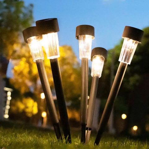 Đèn Năng Lượng Mặt Trời Cắm Đất Trang Trí Sân Vườn - Chống Nước, Đèn LED Mái Nhà Chéo, Thời Gian Chiếu Sáng 6 Giờ