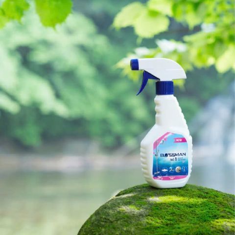 Chai Xịt Tẩy Cặn Canxi Bossman 500ml - Dùng Cho Gương Kính, Sen Vòi, Chậu Rửa An Toàn, Thân Thiện Môi Trường