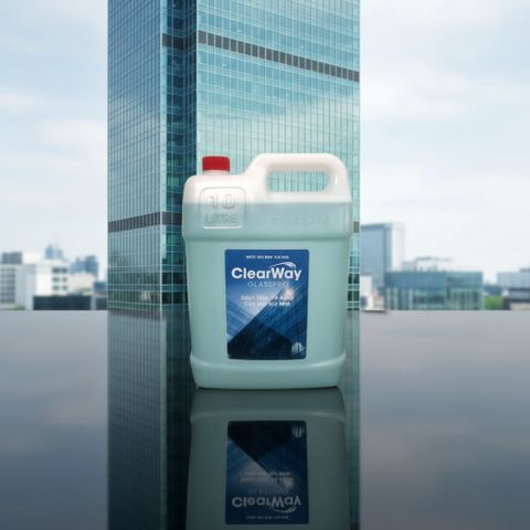 Nước Rửa Kính ClearWay GlassPro 10L - Chuyên Dụng, An Toàn, Không Độc Hại, Sáng Bóng Cho Kính Tòa Nhà, Cao Ốc, Showroom