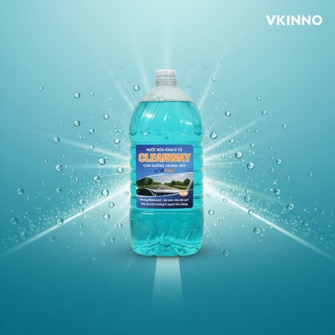 Nước rửa kính ô tô ClearWay by VKINNO 5L – An toàn không Methanol, thân thiện môi trường, hiệu quả cao, hương chanh sả tự nhiên
