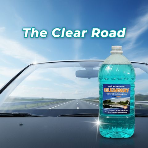 Nước rửa kính ô tô ClearWay by VKINNO 5L – An toàn không Methanol, thân thiện môi trường, hiệu quả cao, hương chanh sả tự nhiên