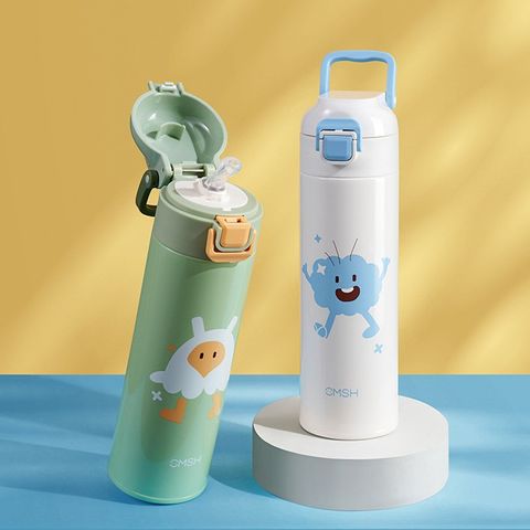 Bình Nước Giữ Nhiệt Cartoon Dễ Thương - Thiết Kế Vui Nhộn, Chất Liệu Inox 304, Giữ Nhiệt Tốt, Tiện Lợi Mang Theo