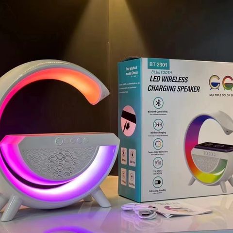 Loa Bluetooth 3in1 BT 2301 - Sạc Không Dây với Đèn Ngủ, Hiệu Ứng Ánh Sáng Đổi Màu Thích Hợp Cho Không Gian Sống Tươi Sáng