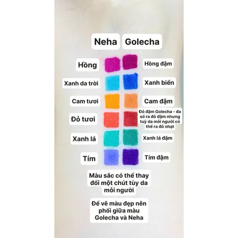 Mực Vẽ Henna Golecha 6 Màu Ấn Độ Thiên Nhiên - Hình Xăm Mehendi Chất Lượng Cao, Bền Màu, Dễ Sử Dụng