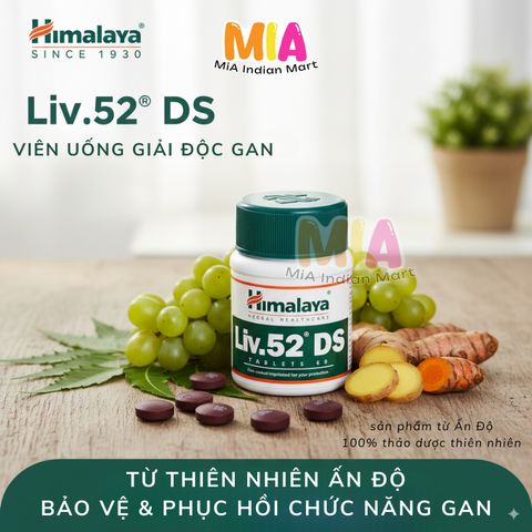 Viên Uống Giải Độc Gan Himalaya Liv.52 DS 60 Viên - Tăng Cường Chức Năng Gan và Sức Đề Kháng, Hỗ Trợ Tiêu Hóa