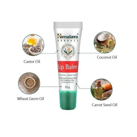 Son Dưỡng Môi Himalaya Lip Balm 10g Chiết Xuất Cà Rốt - Dưỡng Ẩm, Làm Hồng Môi An Toàn Cho Mọi Loại Da