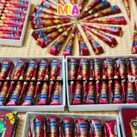 Mực Vẽ Henna Kaveri Ấn Độ Màu Nâu Tự Nhiên - Dành Cho Vẽ Xăm Mehendi An Toàn, 25g/tuýp