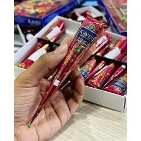 Mực Vẽ Henna Kaveri Ấn Độ Màu Nâu Tự Nhiên - Dành Cho Vẽ Xăm Mehendi An Toàn, 25g/tuýp