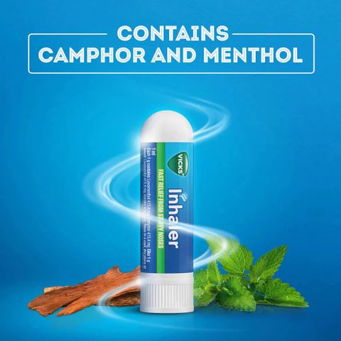 Ống Hít Mũi Vicks Inhaler 0.5ml Móc Khoá Hương Bạc Hà - Tiện Lợi Giảm Nghẹt Mũi, Cảm Lạnh, Dễ Dàng Mang Theo