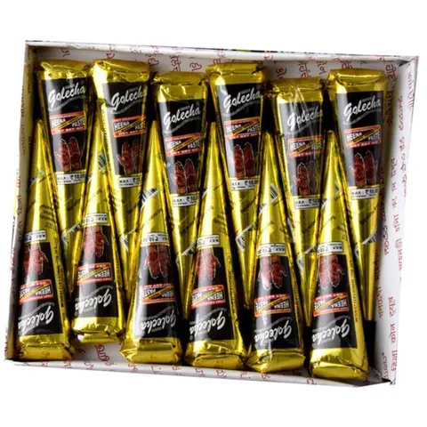 Mực Vẽ Hình Xăm Henna Golecha Đen 25g - Mực Henna Chất Lượng Cao Từ Ấn Độ, Dễ Sử Dụng, Lâu Bền, Vẽ Mehendi Tinh Tế