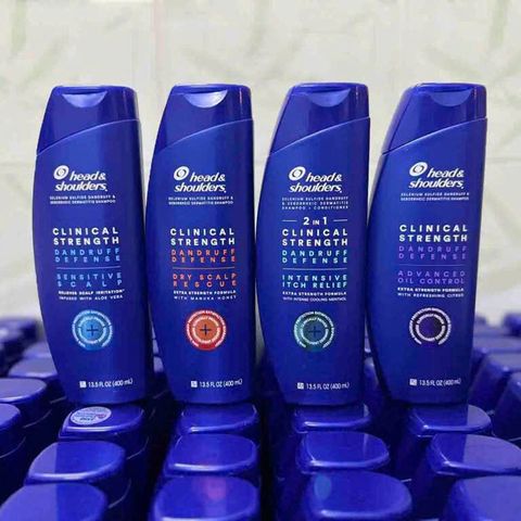 Dầu Gội Head & Shoulders Clinical Strength 400ml - Kiểm Soát Dầu, Chống Gàu, Hàng Mỹ - Phù Hợp Tóc Dầu và Da Đầu Nhờn