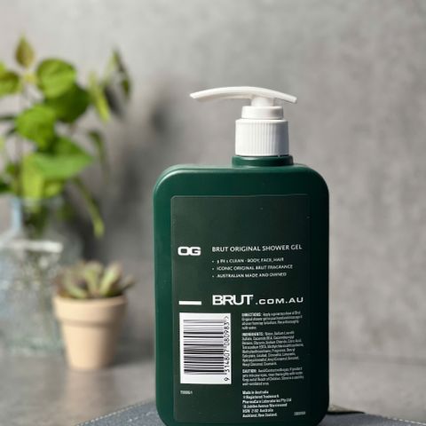 Sữa tắm Brut Original 500ml - Gel tắm nam hương thơm quyến rũ, sạch sâu và giữ ẩm cho mọi loại da.