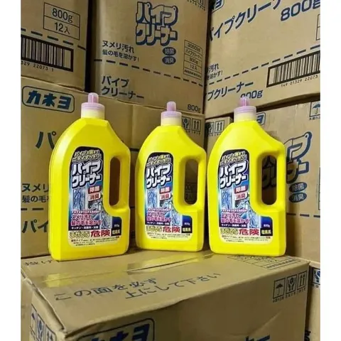 Chai Thông Tắc Đường Ống 800g Kaneyo - Dung Dịch Vệ Sinh Ống Thoát Nước An Toàn Hàng Nội Địa Nhật Bản