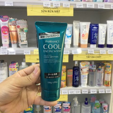 Sữa Rửa Mặt Bạc Hà Mát Lạnh Pharmaact Cool 130g - Giúp Làm Sạch Sâu, Làn Da Thoáng Sáng, Thư Giãn Cho Nam giới