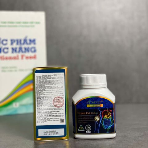 Viên Uống Hỗ Trợ Thải Mỡ Nội Tạng Vitatree Organ Fat Detox 60 Viên - Sản Phẩm Nhập Khẩu Chính Ngạch Từ Úc, Hỗ Trợ Giảm Mỡ Máu