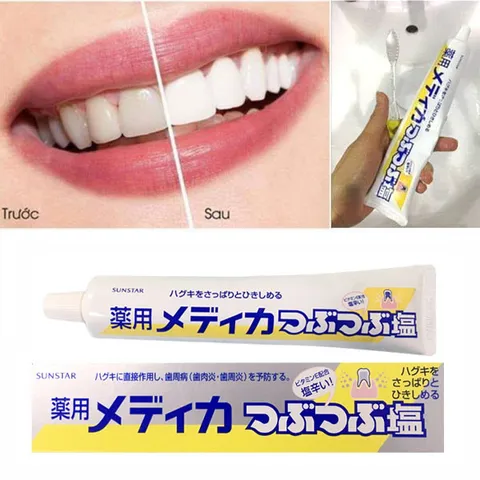 Kem Đánh Răng Muối Sunstar Nhật Bản 170g - Giảm Ê Buốt, Làm Sạch, Hương Bạc Hà, Bảo Vệ Nướu