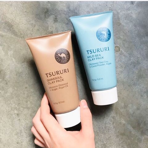 Mặt Nạ Đất Sét Tsururi 150g - Chăm Sóc Da Mặt, Loại Bỏ Mụn Cám, Mụn Đầu Đen, Se Khít Lỗ Chân Lông, Hương Thư Giãn Nhật Bản